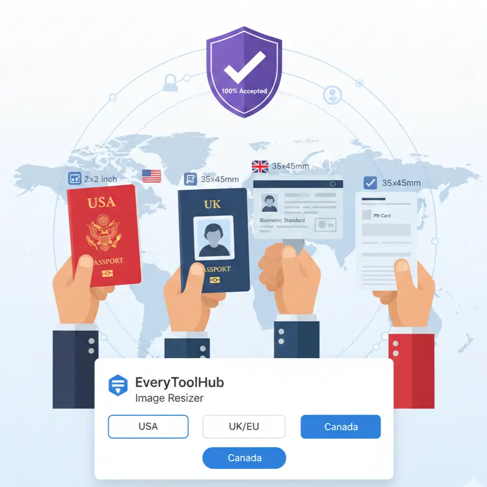 USA Passport photo cropper tool 2026 UK Official Photo Dimensions resizer tool 2026