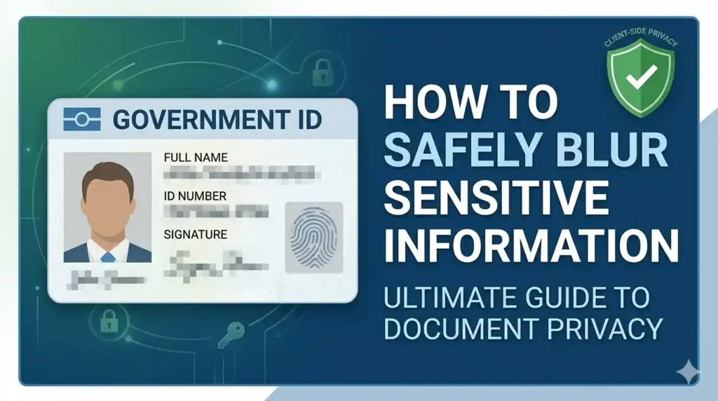 How to safely blur sensitive information on government ID cards for document privacy
